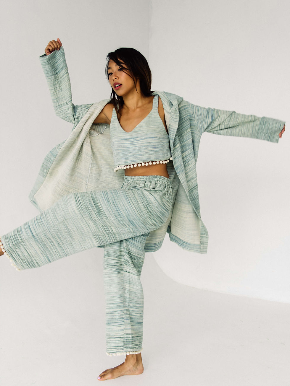 Thumbnail: LOUNGE HOODIE ROBE | sage green