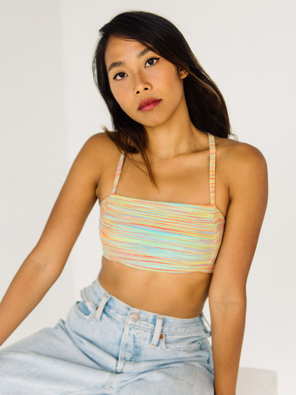 Thumbnail: TIE BACK TOP | rainbow weave