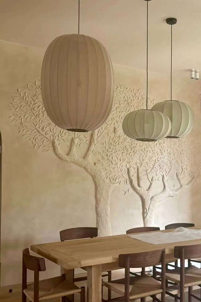 Olivier in custom handmade textured mural