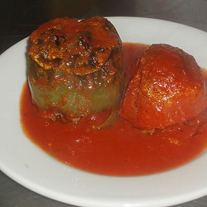 Stuffed Pepper and Tomato