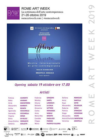Poster Expo Rome Art Week 2019 Off line.