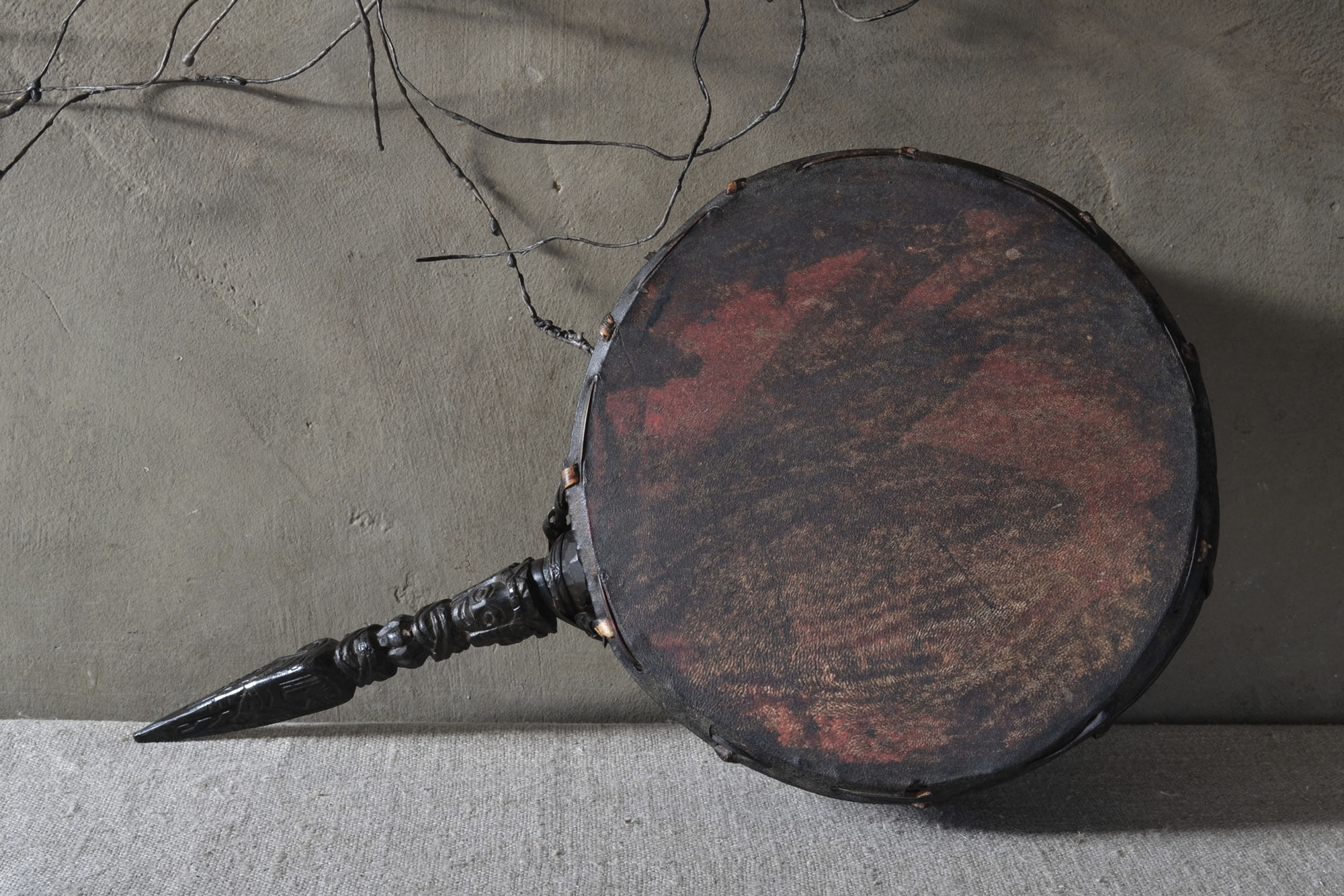 OUDE NEPALESE "DHYANGRO" SJAMAANTROMMEL