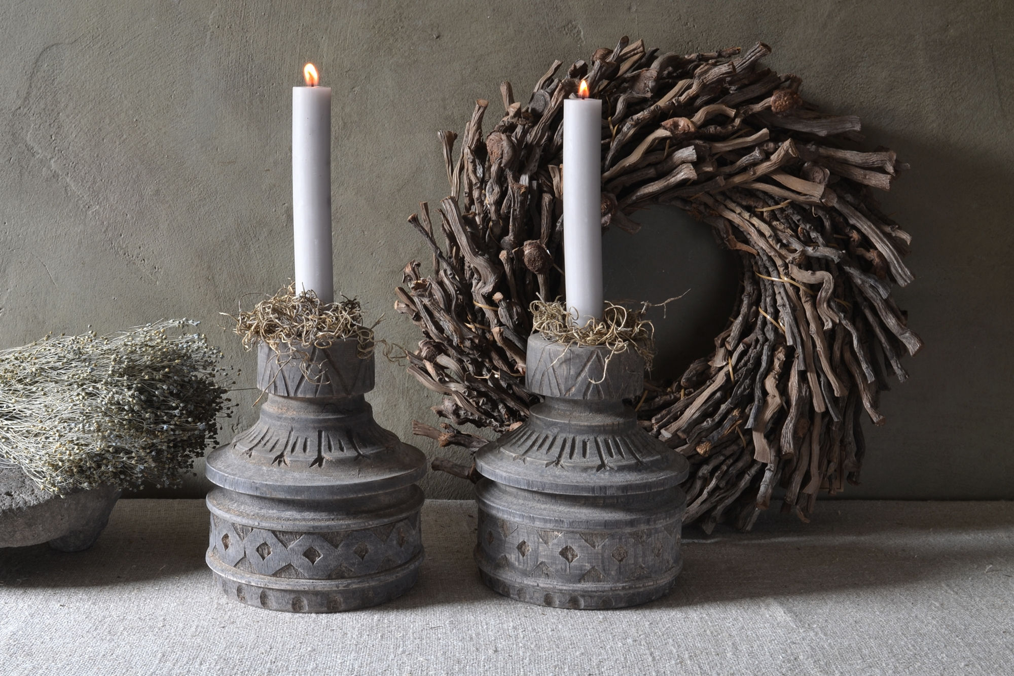 KANDELAAR MET SNIJWERK "LUKSA"