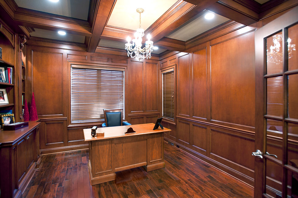 MAPLE PANELED HOME OFFICE & DEN