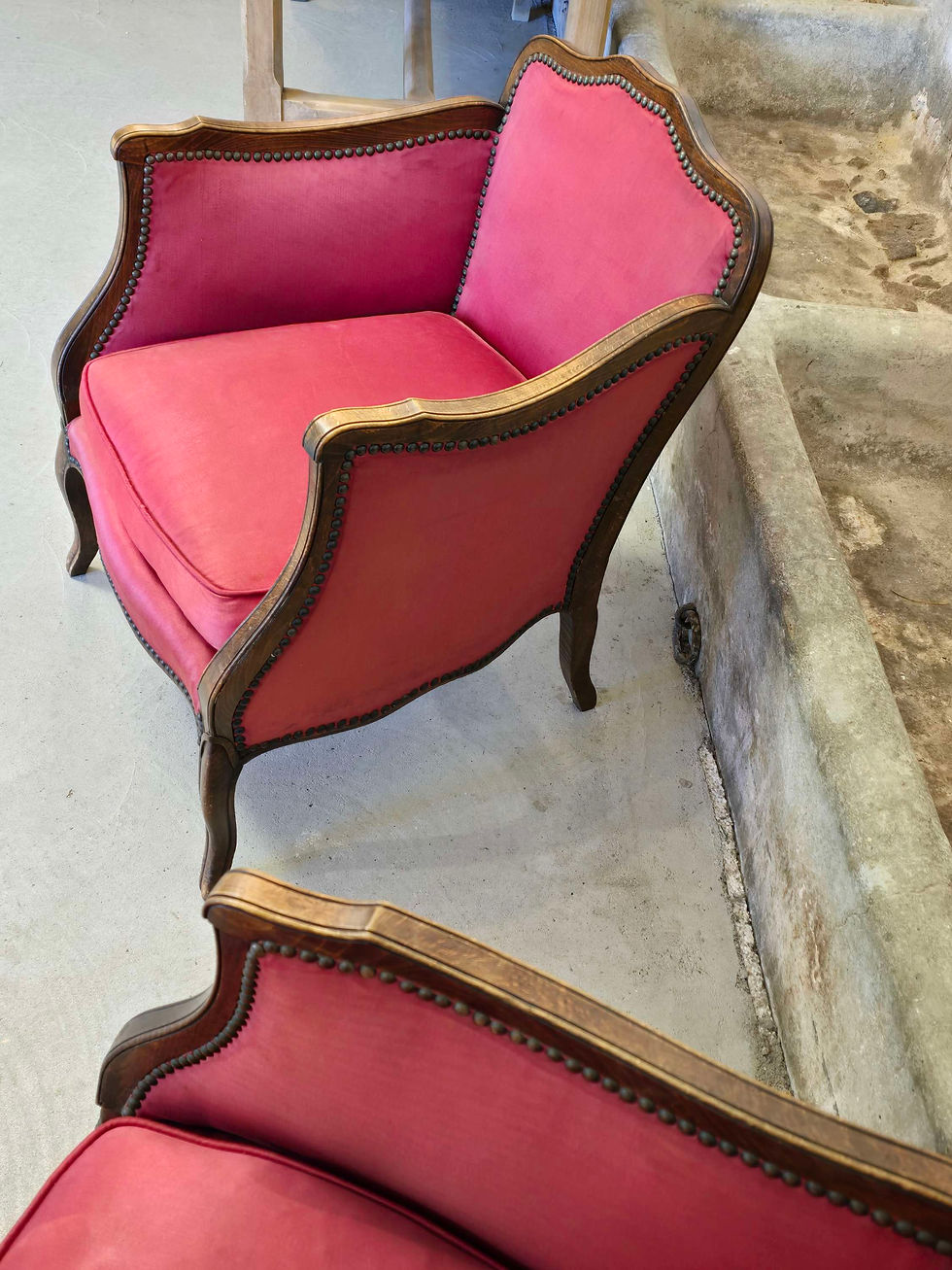 Miniature : Paire de bergères style Louis XV