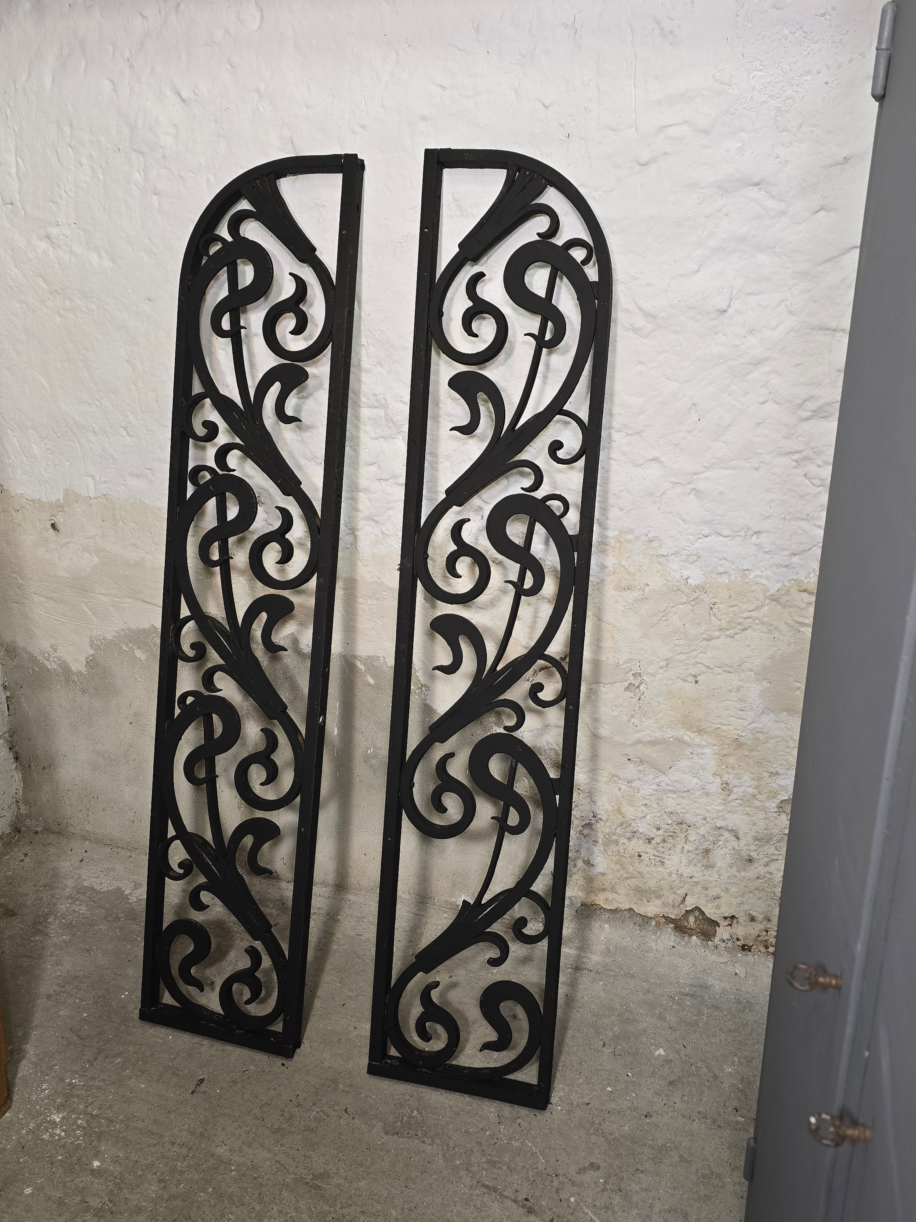 Grille en fer forgé Art Déco et Art Nouveau début XXème