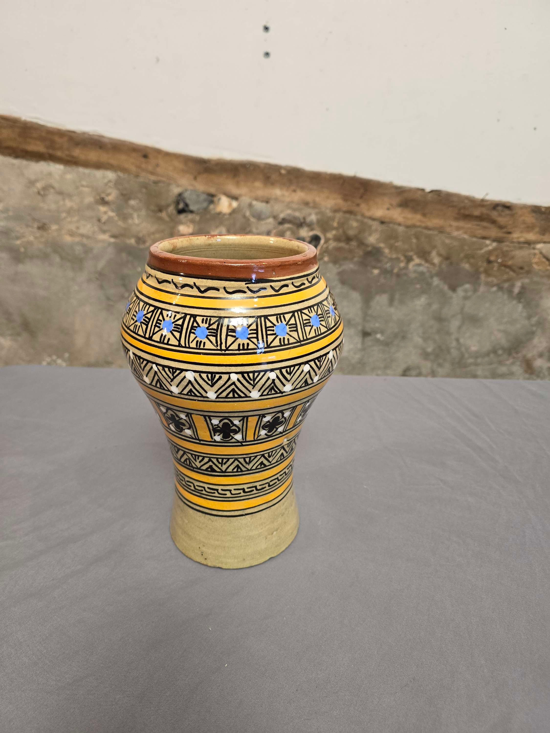 Jarre Kabia Maroc 20ème siècle vase balustre