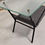 Miniature : Table basse en verre et métal laqué noir 1955 Robert Mathieu 