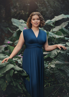 young teens girl blue dress photographer portrait individual session shoot tauranga new zealand