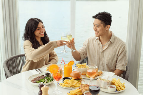 Happy customers image for restaurant promotional photography