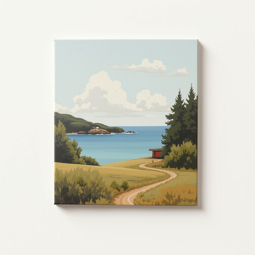 Postkarte Ölgemälde Landschaft