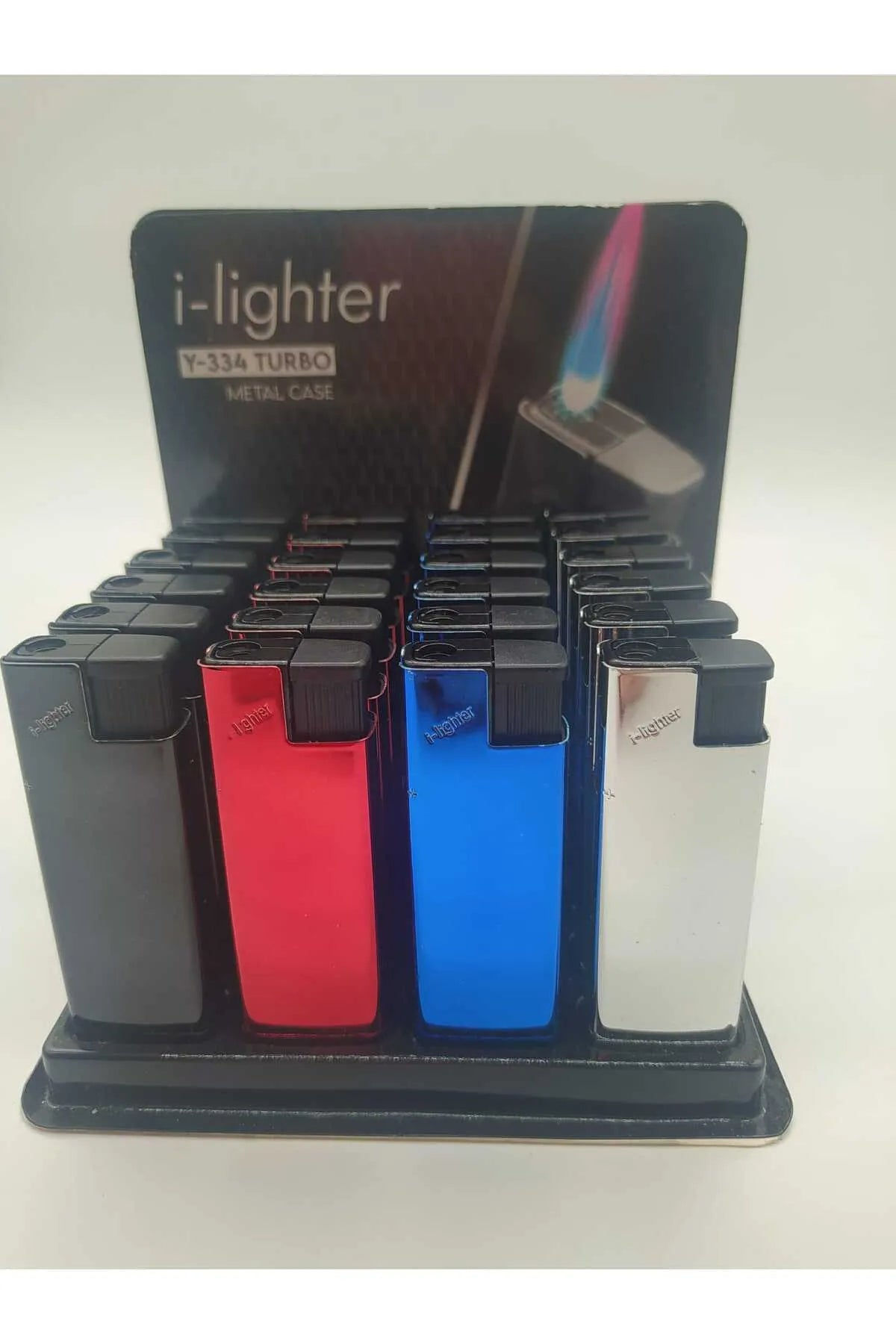 METAL CASE 24 ADET RENKLİ RÜZGAR ÇAKMAĞI