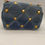 Küçük resim: Valentino Roman Stud MM bag in worn denim with GHW Blue