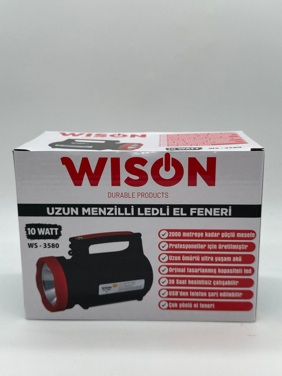 Wison WS-3580 Uzun Menzilli LED El Feneri