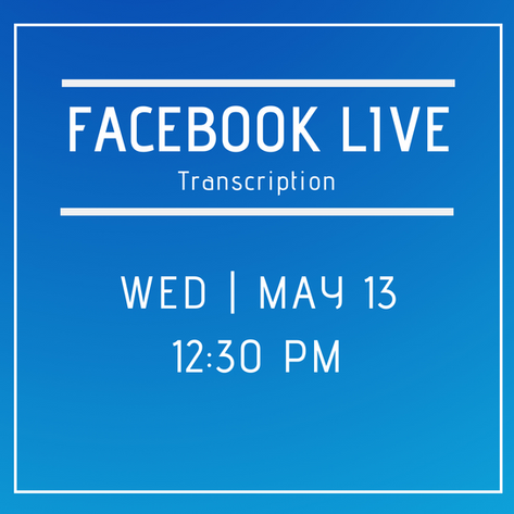 Facebook Live 5/13- Answers
