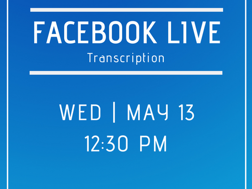 Facebook Live 5/13- Answers