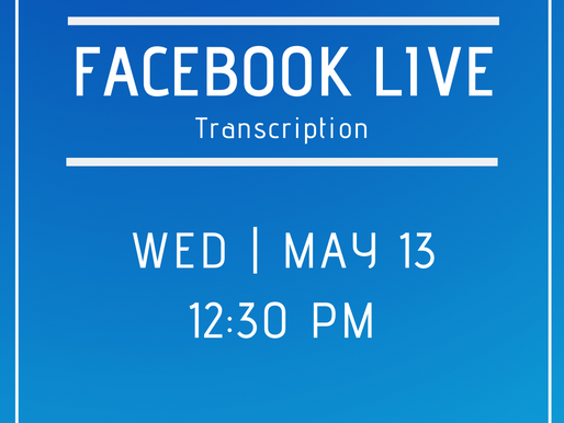 Facebook Live 5/13- Answers