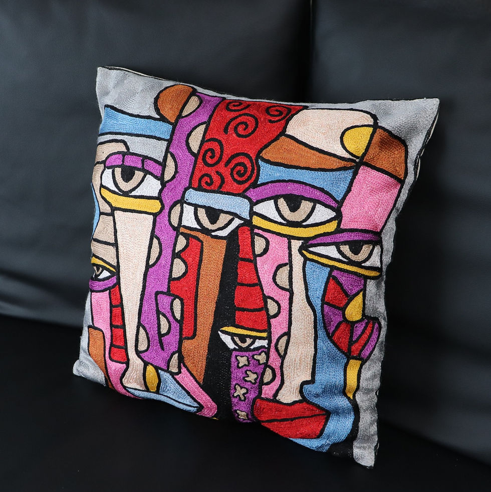 サムネイル： Cashmere Cushion cover／カシミール刺繍クッションカバー