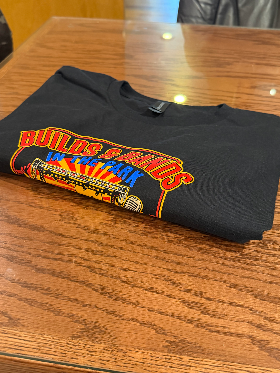 Thumbnail: Builds & Bands in the Park Car Show Tee — Black