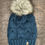 Thumbnail: Big Bows Toque with Pom - Petrol Blue