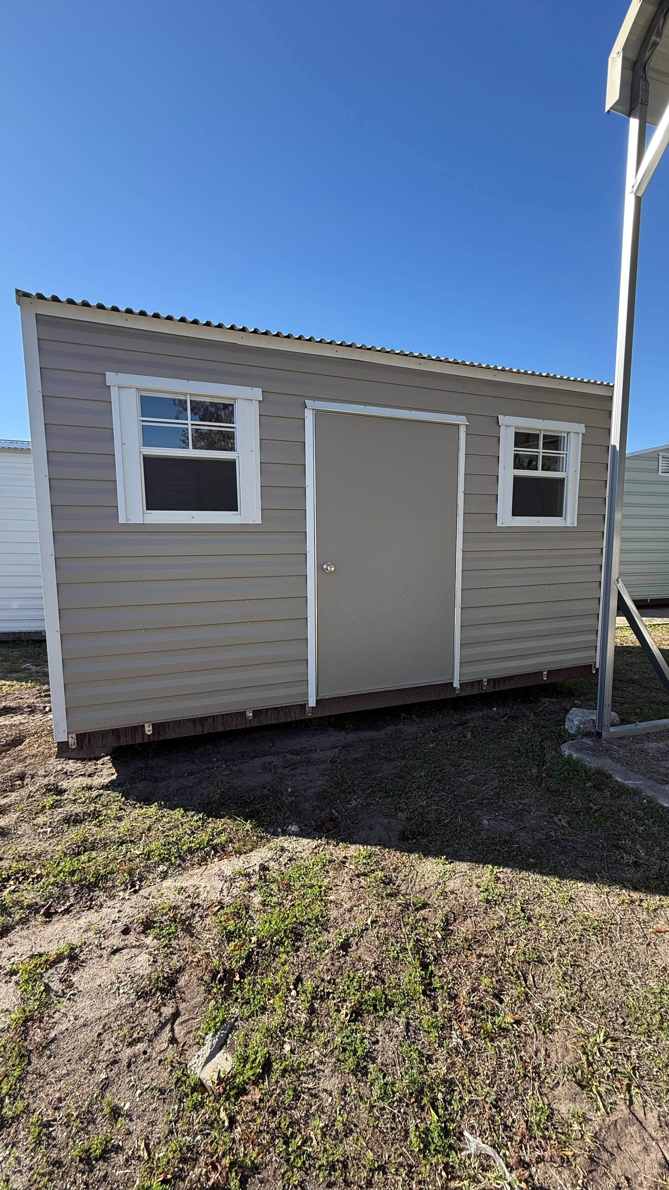 10X14 Side Garden Shed with Electric #27058