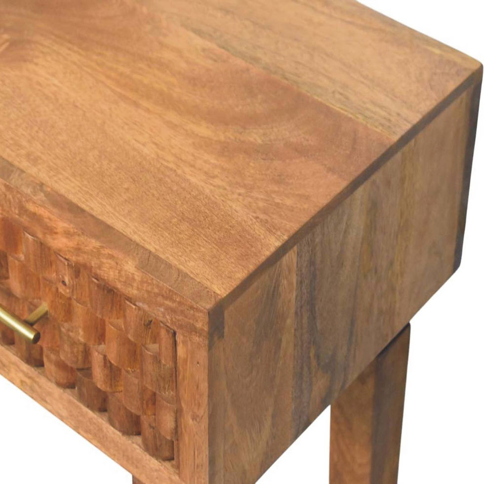 Thumbnail: Arno Console tafel met gouden teak afwerking