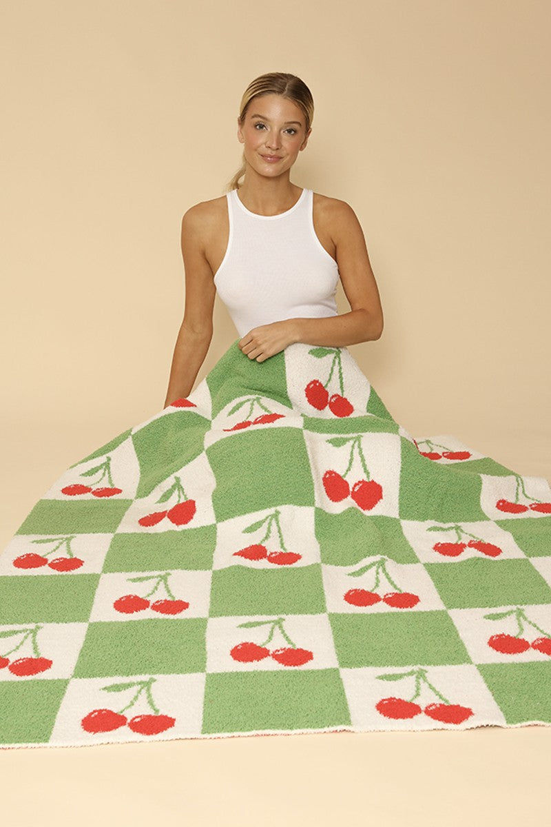 Novelty Blankets deken met kersen