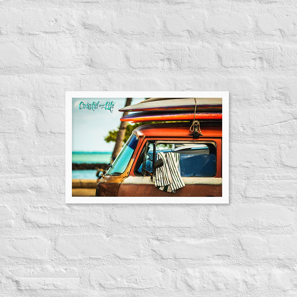 Thumbnail: Coastal Life® Van Life Poster met frame