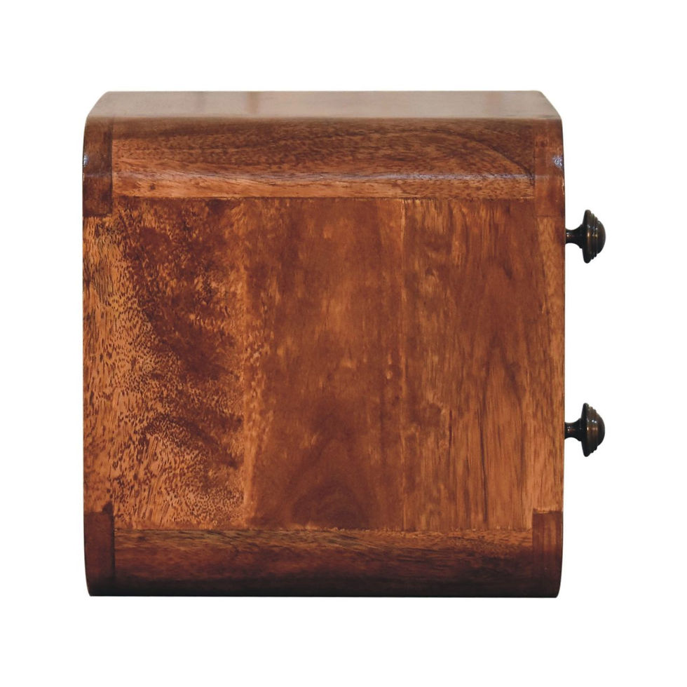Thumbnail: Mini Nachtkastje in Mangohout met Honey Caramel finish