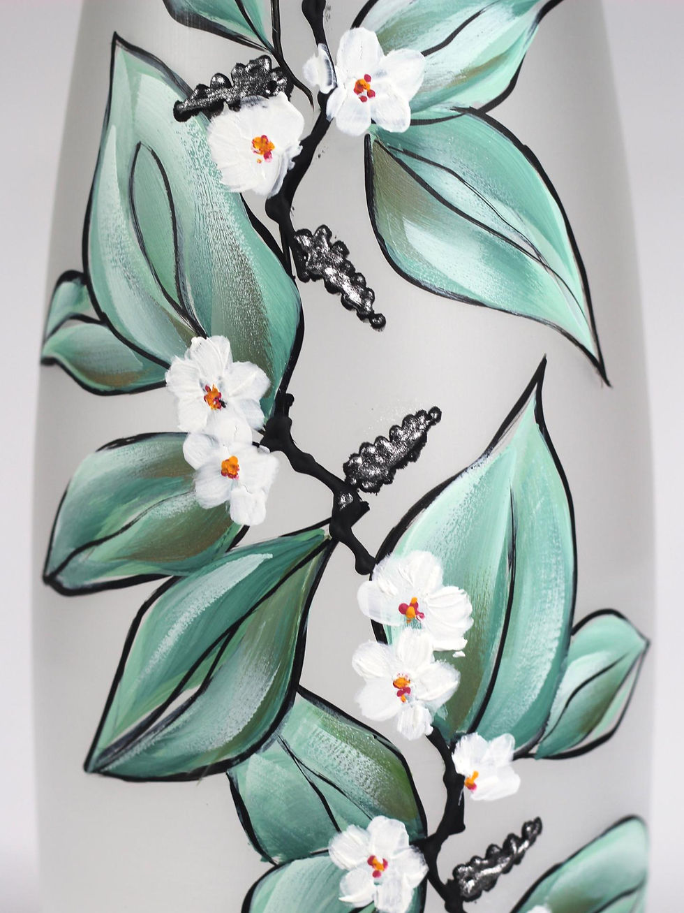Thumbnail: Groene decoratieve vaas 40 cm