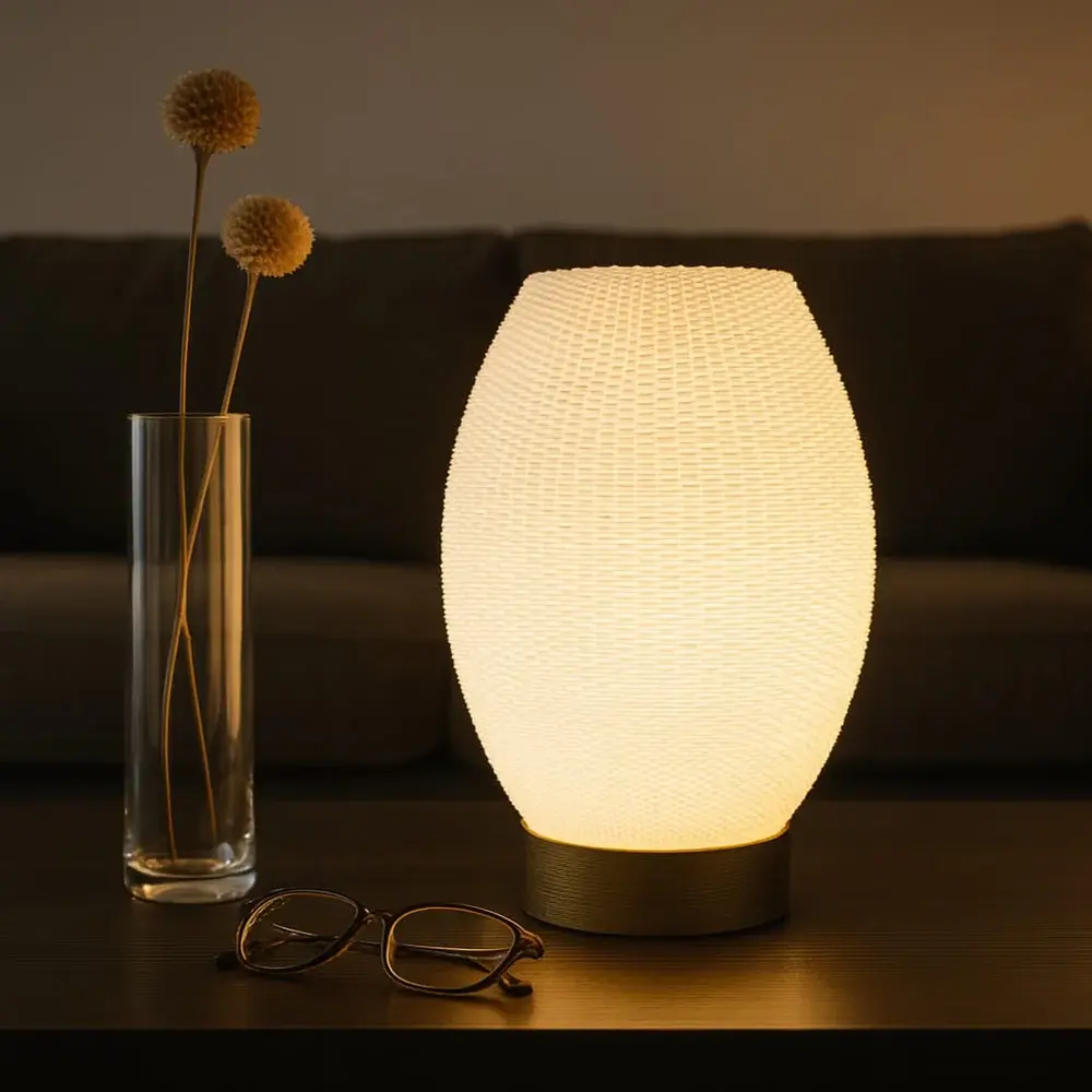 3D geprinte Halo Mesh draadloze lamp