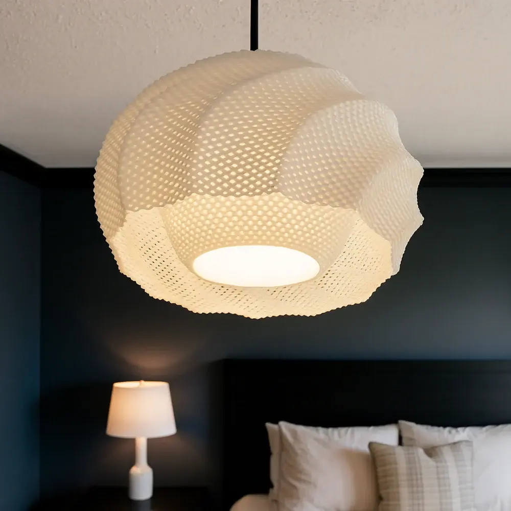 3D geprinte Twist Glow hanglamp