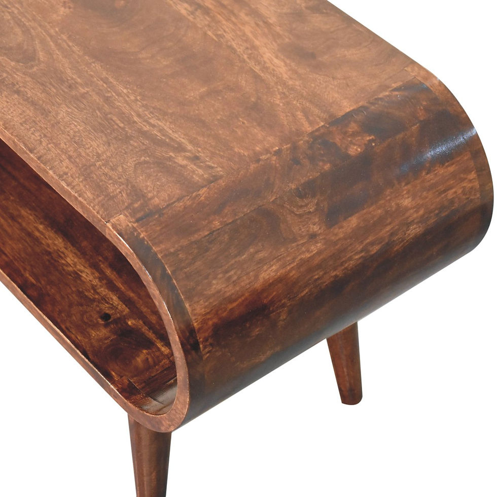 Thumbnail: California Amaya  Walnotenhouten-look Salontafel in Massief Mangohout
