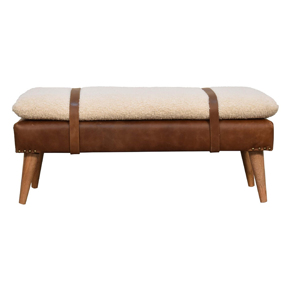 Thumbnail: Boucle Buffalo Bank met buffelleer