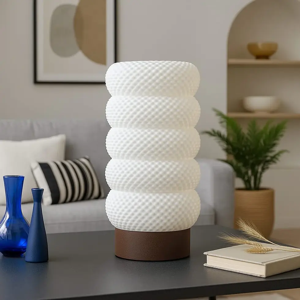 Thumbnail: 3D geprinte HiveGlow draadloze lamp