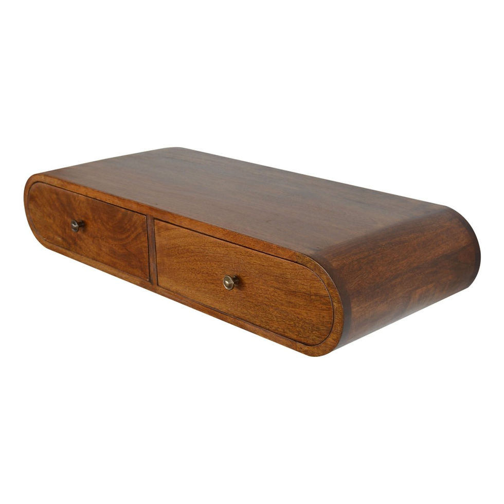 Thumbnail: London Zwevende Consoletafel in Massief Mangohout