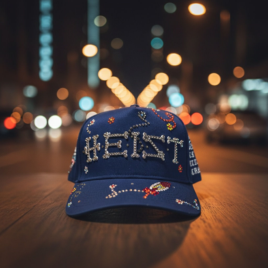BONES RHINESTONE TRUCKER HAT 