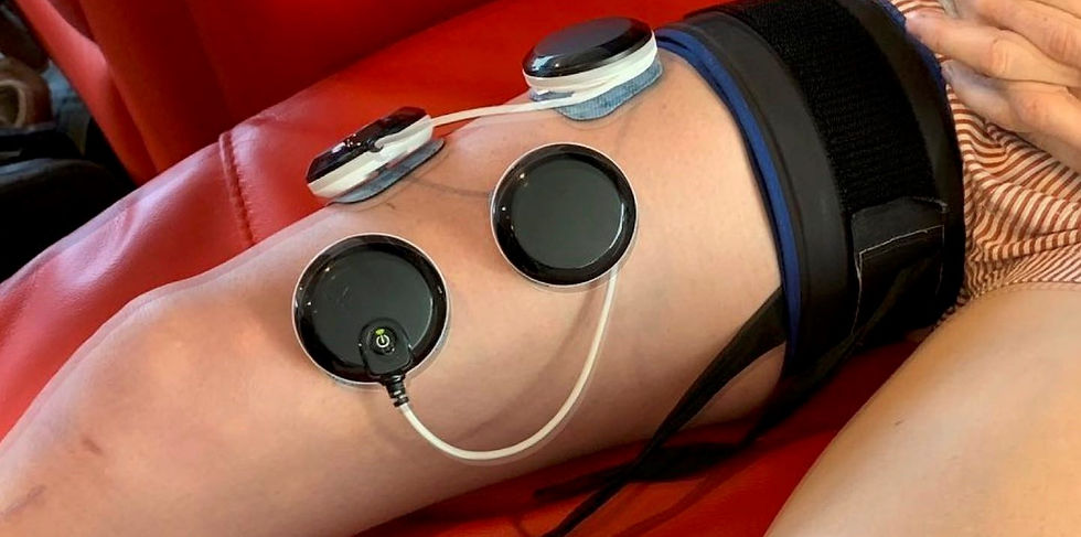 Electroestimulación y restricción de flujo sanguíneo