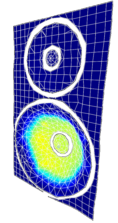 laser vibrometer animation of speaker