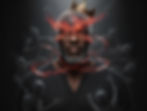 A hyper-realistic illustration of a man with a cracked, stone-like face and a transparent skull revealing his brain, bound tightly by glowing red chains labeled with emotions such as fear, anger, pride, anxiety, and desire. Shadowy, faceless figures pull the chains in different directions, symbolizing emotional control. A tilted crown rests on his head, representing lost self-mastery, while dim light breaks through a dark background.
