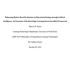Screenshot - Enhancing Rubric-Based Evaluations in Educational Settings through Artificial