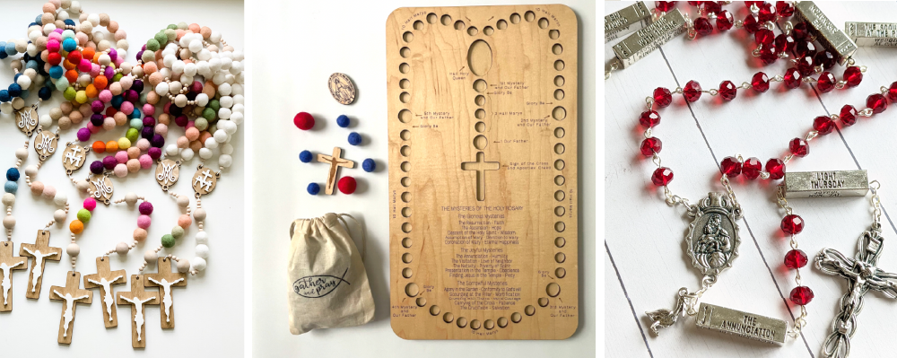 Rosaries made by Catholic small businesses