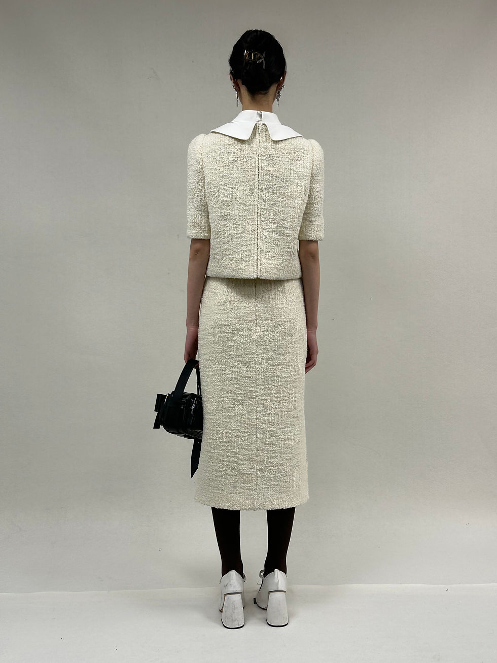 Thumbnail: Shushu/Tong Double Collar Mid-sleeve Top