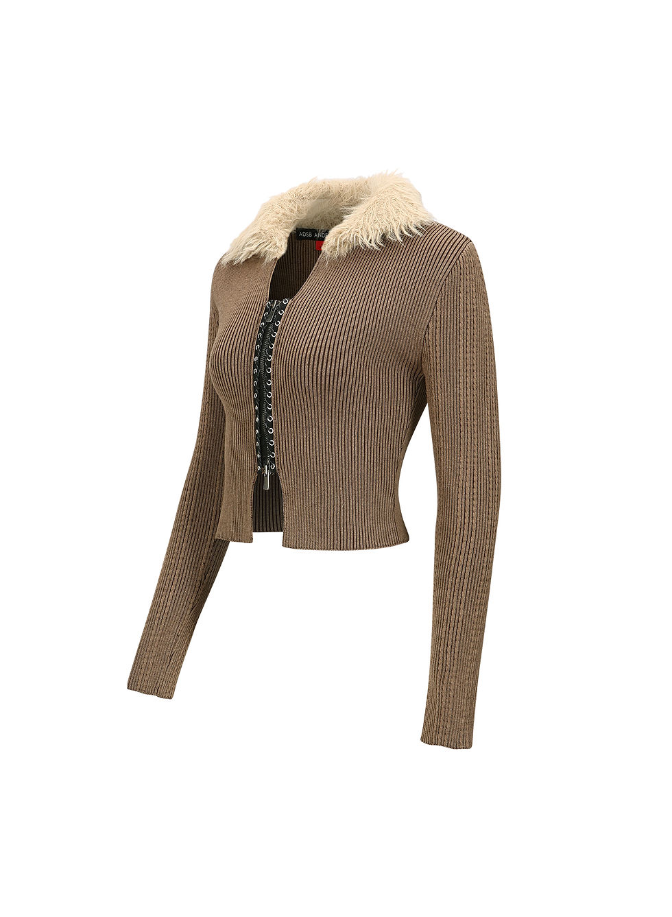 Thumbnail: Lace-up Knit Cardigan