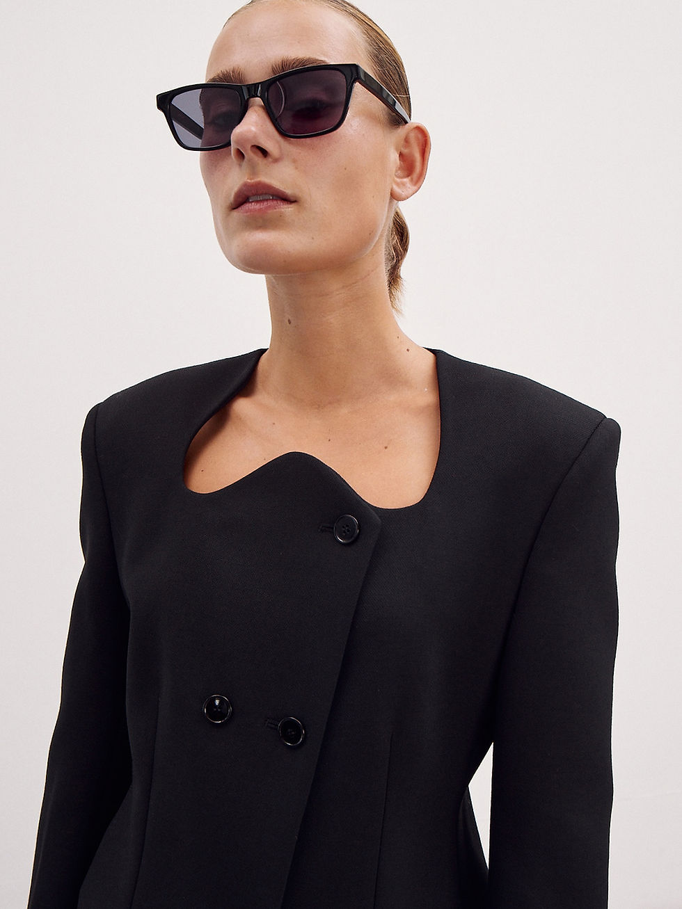 Thumbnail: RECTO RC Signature Curved Neck Long Jacket