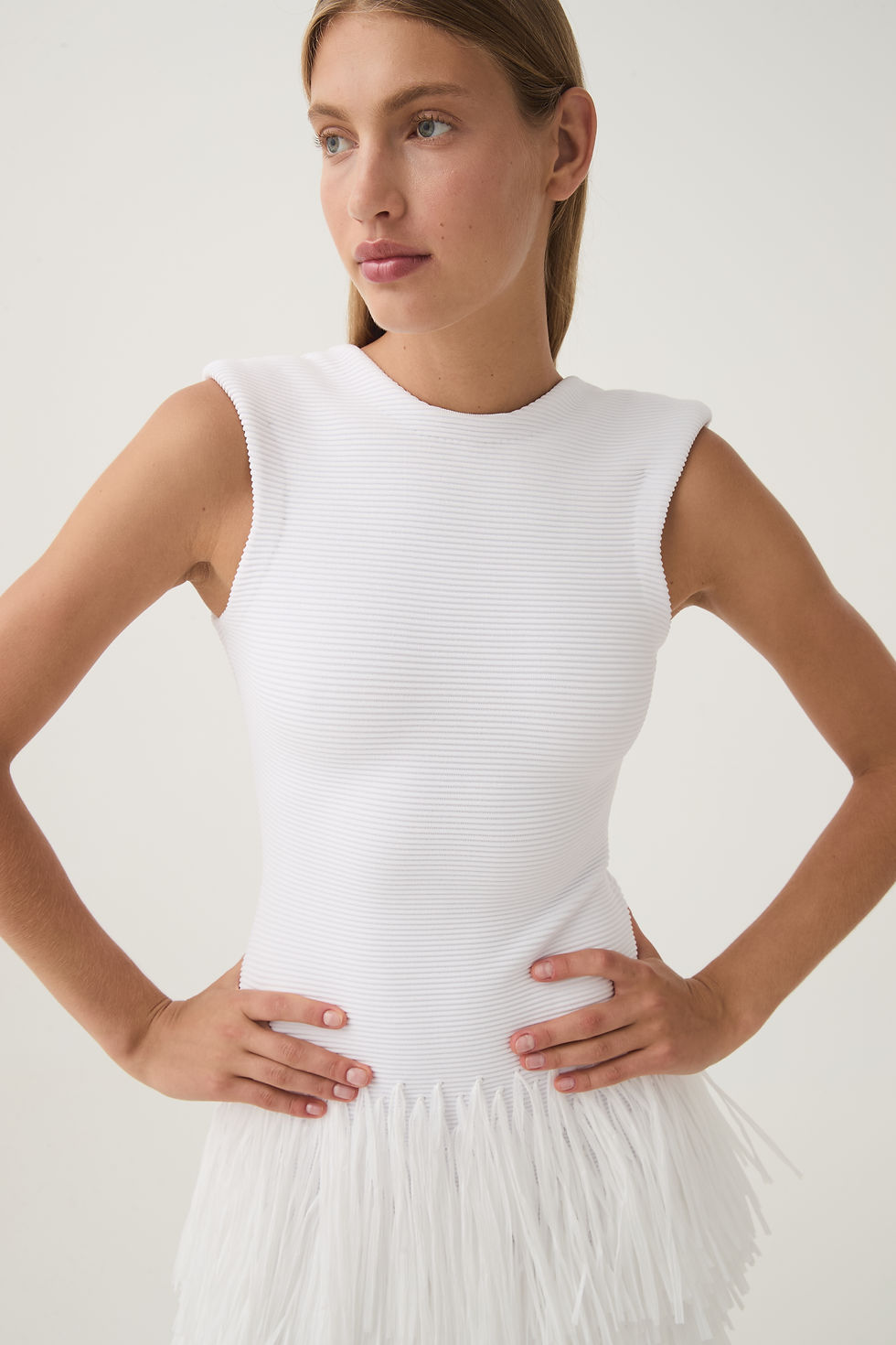 Thumbnail: Rushes Raffia  Knit Mini Dress