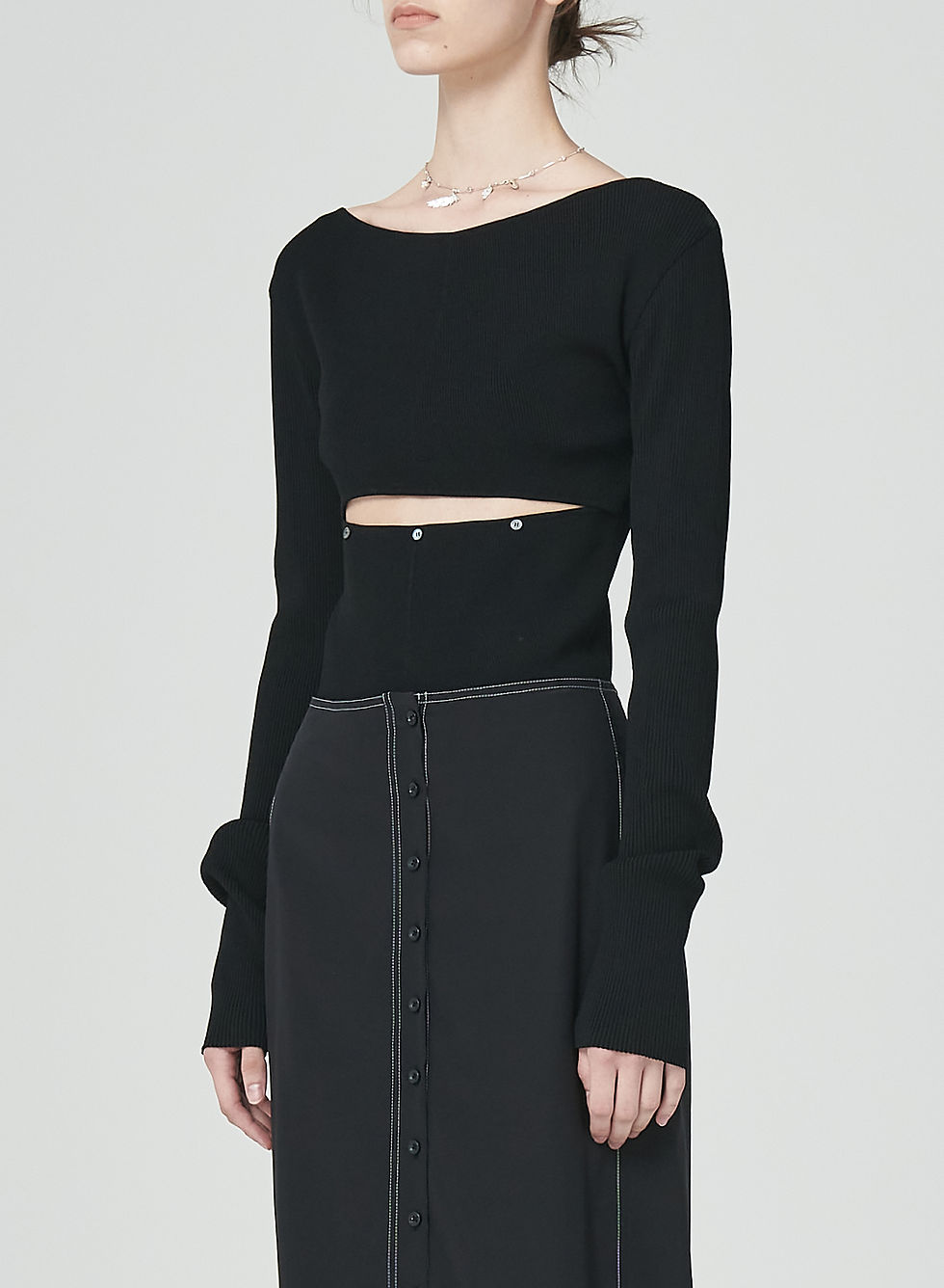 Thumbnail: Low Classic 2-Way Knit Top