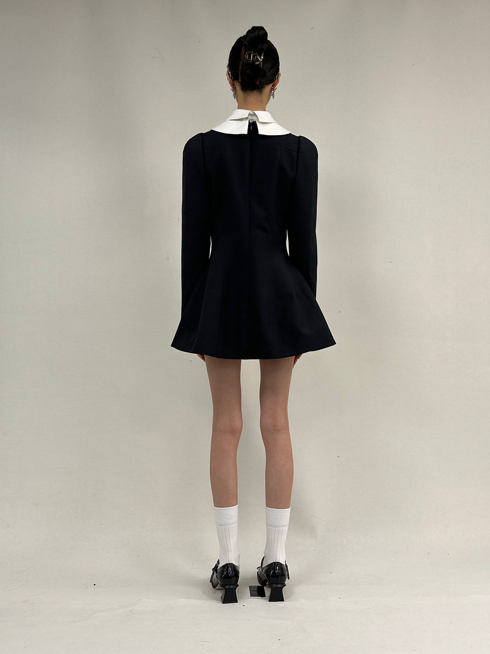 Shushu/Tong Double-collar Fake Two-piece Dress