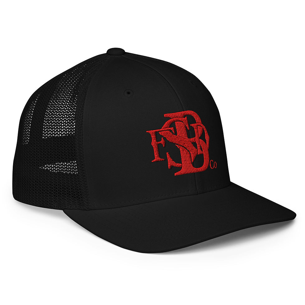 Red Scramble Closed-back trucker cap