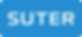Suter Inox Logo Blauer Hintergrund, weisse Schrift